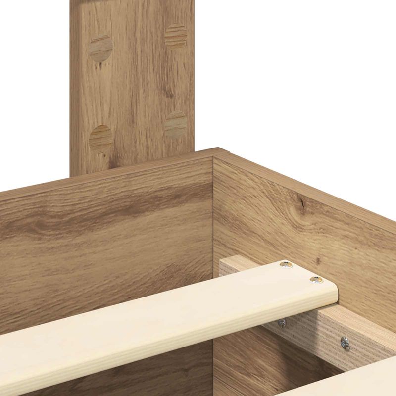 Casa si Gradina - Mobilier - Paturi si accesorii - Paturi - Cadru de pat Stejar Artizanal 120 x 190 cm Lemn compozit - Infinity.ro