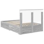 Casa si Gradina - Mobilier - Paturi si accesorii - Paturi - Cadru de pat cu headboard Gri Sonoma 120 x 200 cm Lemn compozit - Infinity.ro