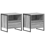 Casa si Gradina - Mobilier - Comode si corpuri - Noptiere - Noptiera 2 pcs Gri Sonoma 50 x 39,5 x 50 cm Lemn compozit - Infinity.ro