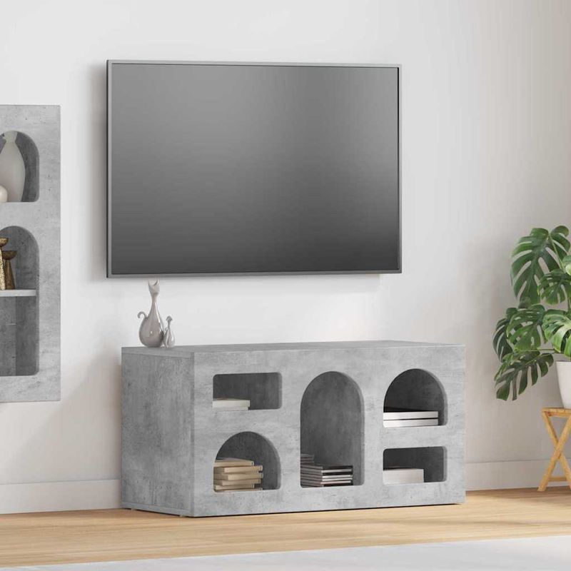 Casa si Gradina - Mobilier - Comode si corpuri - Comode - Cabinet TV Gri din beton 80 x 35 x 40 cm Lemn compozit - Infinity.ro