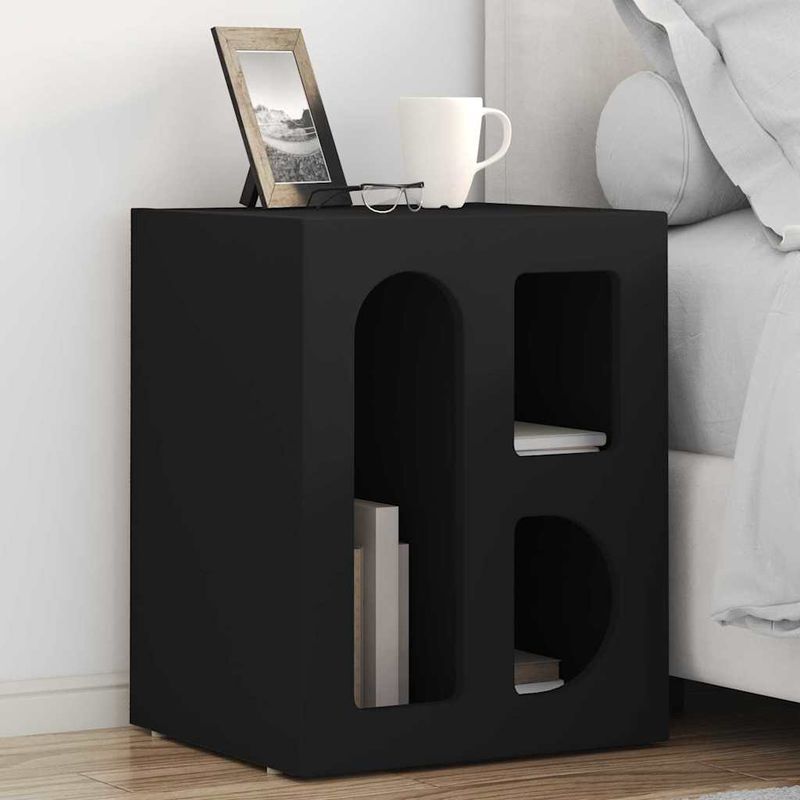 Casa si Gradina - Mobilier - Comode si corpuri - Noptiere - Noptiera Negru 40 x 35 x 50 cm Lemn compozit - Infinity.ro