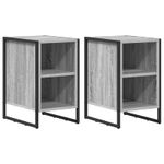 Casa si Gradina - Mobilier - Comode si corpuri - Noptiere - Noptiera 2 pcs Gri Sonoma 39.5 x 30 x 50 cm Lemn compozit - Infinity.ro