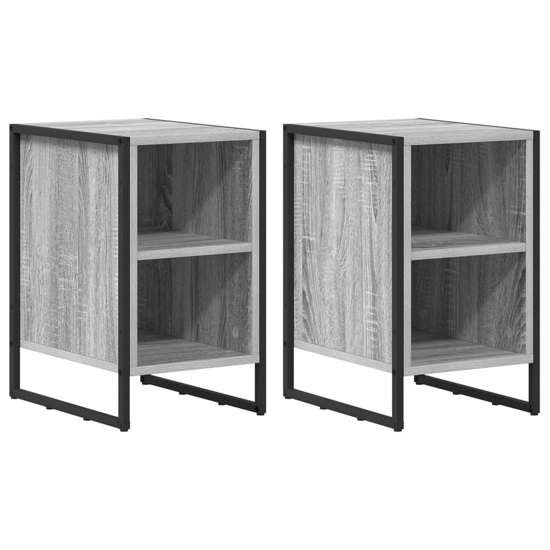 Casa si Gradina - Mobilier - Comode si corpuri - Noptiere - Noptiera 2 pcs Gri Sonoma 39.5 x 30 x 50 cm Lemn compozit - Infinity.ro