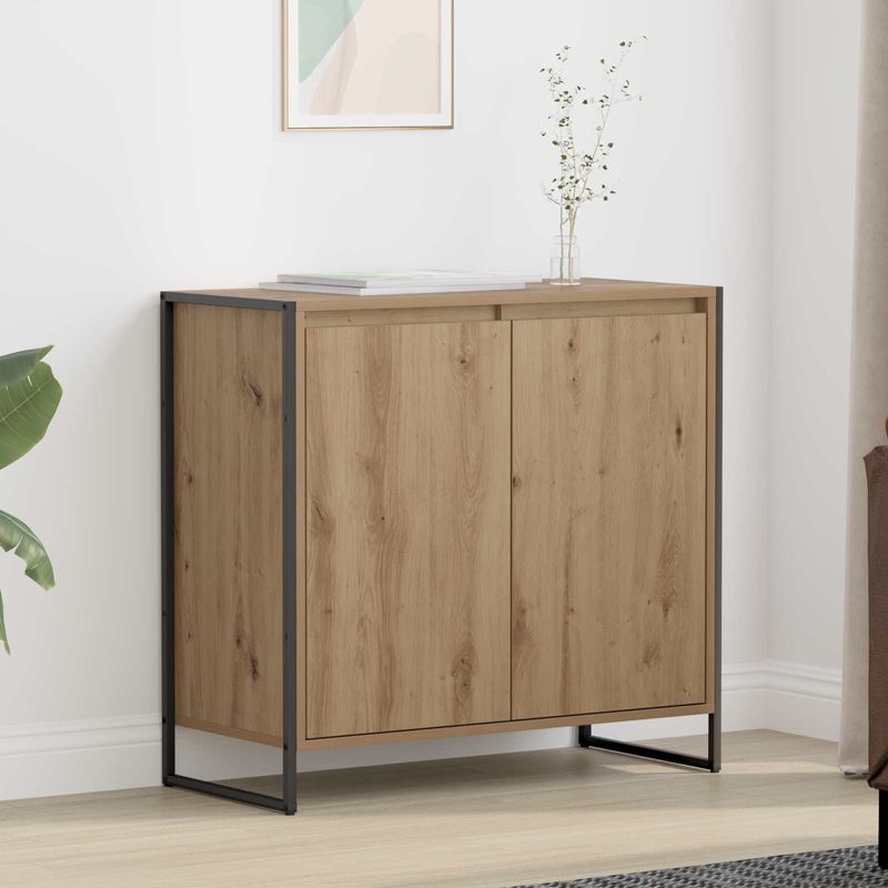 Casa si Gradina - Mobilier - Comode si corpuri - Comode - Dulap lateral Stejar artizanal 79 x 36 x 75 cm Lemn compozit - Infinity.ro