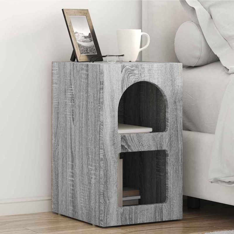 Casa si Gradina - Mobilier - Comode si corpuri - Noptiere - Noptiera 2 pcs Gri Sonoma 29.5 x 35 x 50 cm Lemn compozit - Infinity.ro