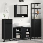 Casa si Gradina - Mobilier - Mobilier baie - Corpuri baie - Dulap de Baie Stejar Negru 40 x 30 x 180 cm Lemn compozit - Infinity.ro