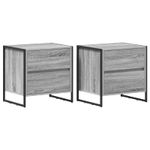 Casa si Gradina - Mobilier - Comode si corpuri - Noptiere - Noptiera 2 pcs Gri Sonoma 50 x 39.5 x 50 cm Lemn compozit - Infinity.ro