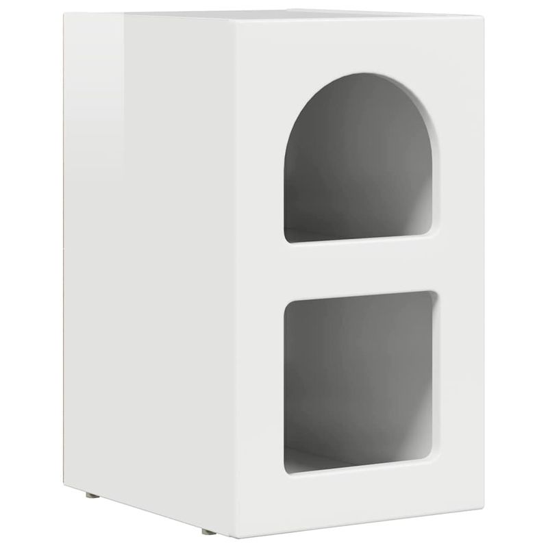 Casa si Gradina - Mobilier - Comode si corpuri - Noptiere - Noptiera 2 pcs Alb lucios 29.5 x 35 x 50 cm Lemn compozit - Infinity.ro