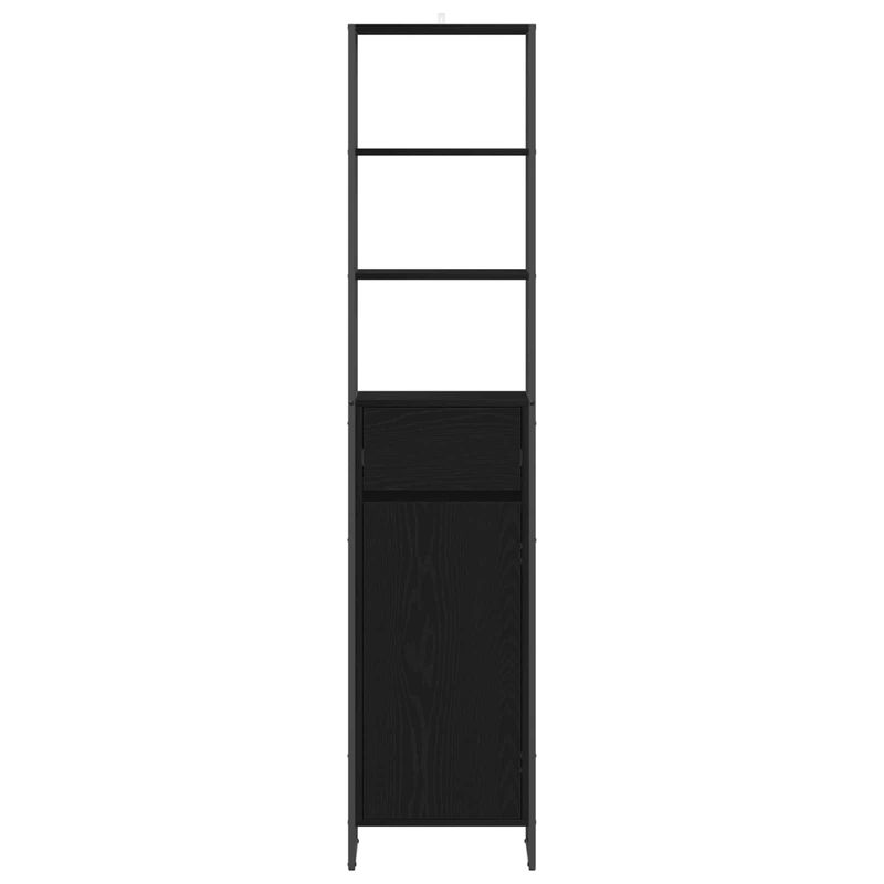 Casa si Gradina - Mobilier - Mobilier baie - Corpuri baie - Dulap de Baie Stejar Negru 40 x 30 x 180 cm Lemn compozit - Infinity.ro
