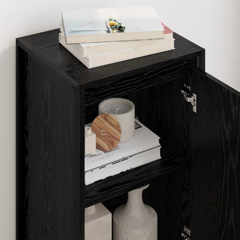 Casa si Gradina - Mobilier - Comode si corpuri - Comode - Bufet Stejar Negru 43 x 36 x 75,5 cm Lemn compozit - Infinity.ro