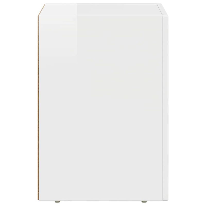 Casa si Gradina - Mobilier - Comode si corpuri - Noptiere - Noptiera 2 pcs Alb lucios 29.5 x 35 x 50 cm Lemn compozit - Infinity.ro