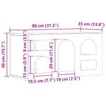Casa si Gradina - Mobilier - Comode si corpuri - Comode - Cabinet TV Gri din beton 80 x 35 x 40 cm Lemn compozit - Infinity.ro