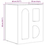 Casa si Gradina - Mobilier - Comode si corpuri - Noptiere - Noptiera Stejar fumuriu 40 x 35 x 50 cm Lemn compozit - Infinity.ro