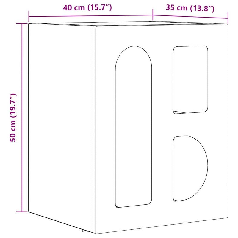 Casa si Gradina - Mobilier - Comode si corpuri - Noptiere - Noptiera Stejar fumuriu 40 x 35 x 50 cm Lemn compozit - Infinity.ro