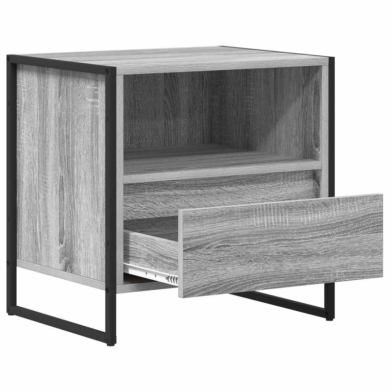 Casa si Gradina - Mobilier - Comode si corpuri - Noptiere - Noptiera cu sertar Gri Sonoma 50 x 39,5 x 50 cm Lemn compozit - Infinity.ro
