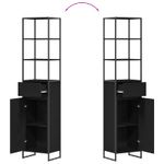 Casa si Gradina - Mobilier - Mobilier baie - Corpuri baie - Dulap de Baie Stejar Negru 40 x 30 x 180 cm Lemn compozit - Infinity.ro