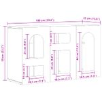 Casa si Gradina - Mobilier - Comode si corpuri - Comode - Bufet Stejar fumuriu 100 x 35 x 59 cm Lemn compozit - Infinity.ro