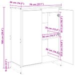 Casa si Gradina - Mobilier - Dulapuri si sifoniere - Dulapuri - Dulap pentru pantofi cu usa Stejar artizanal 79 x 36 x 100 cm - Infinity.ro