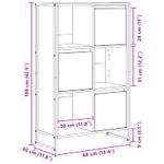 Casa si Gradina - Mobilier - Biblioteci si rafturi - Biblioteci - Dulap pentru carti Stejar fumuriu 68 x 30 x 108.5 cm - Infinity.ro