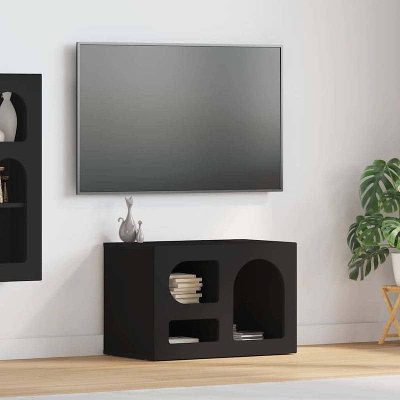 Casa si Gradina - Mobilier - Comode si corpuri - Comode - Cabinet TV Negru 60 x 35 x 40 cm Lemn compozit - Infinity.ro