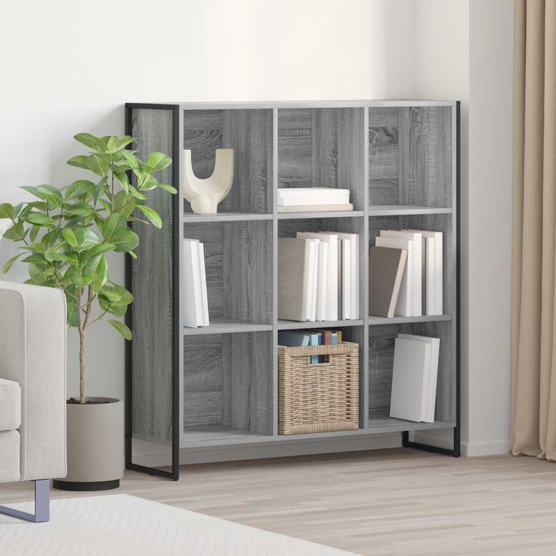 Casa si Gradina - Mobilier - Biblioteci si rafturi - Biblioteci - Dulap pentru carti Gri Sonoma 99.5 x 30 x 108.5 cm - Infinity.ro