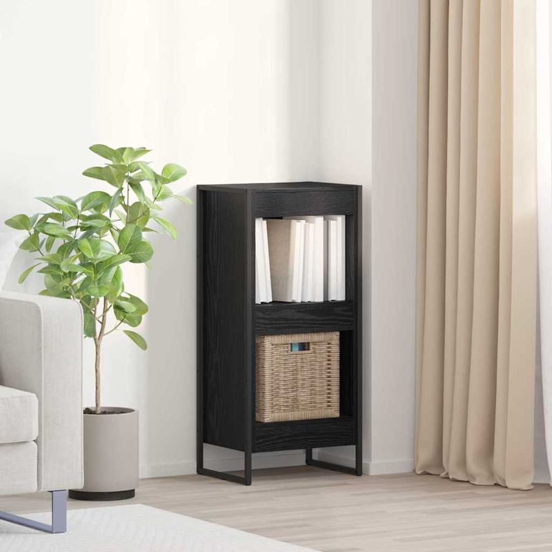 Casa si Gradina - Mobilier - Biblioteci si rafturi - Biblioteci - Dulap pentru carti Stejar Negru 80 x 30 x 155 cm Lemn compozit - Infinity.ro