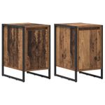 Casa si Gradina - Mobilier - Comode si corpuri - Noptiere - Noptiera 2 pcs Lemn Vechi 39,5 x 30 x 50 cm Lemn compozit - Infinity.ro
