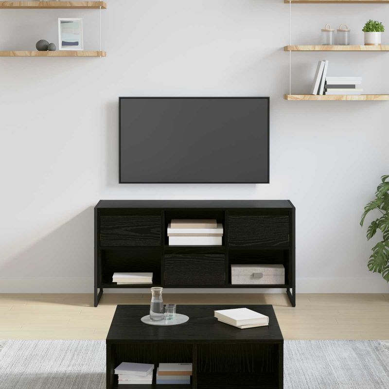 Casa si Gradina - Mobilier - Comode si corpuri - Comode - Cabinet TV Stejar Negru 100 x 36 x 49,5 cm Lemn compozit - Infinity.ro