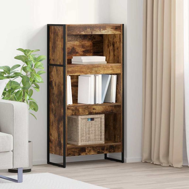 Casa si Gradina - Mobilier - Biblioteci si rafturi - Biblioteci - Dulap pentru carti Stejar fumuriu 80 x 30 x 155 cm - Infinity.ro