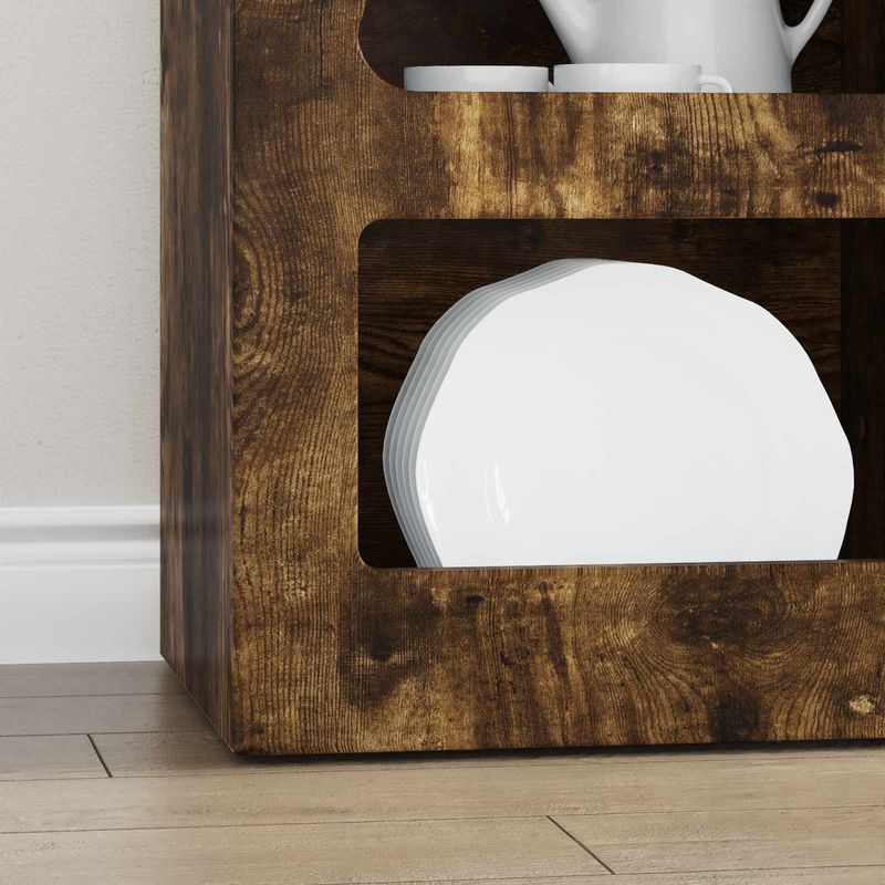 Casa si Gradina - Mobilier - Comode si corpuri - Comode - Bufet Stejar fumuriu 40 x 35 x 100,5 cm Lemn compozit - Infinity.ro