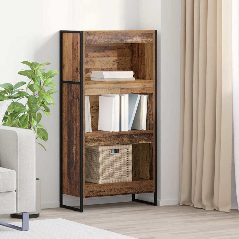Casa si Gradina - Mobilier - Biblioteci si rafturi - Biblioteci - Dulap pentru carti Lemn Vechi 80 x 30 x 155 cm Lemn compozit - Infinity.ro