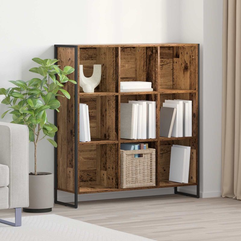 Casa si Gradina - Mobilier - Biblioteci si rafturi - Biblioteci - Dulap pentru carti Lemn Vechi 99.5 x 30 x 108.5 cm - Infinity.ro