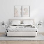 Casa si Gradina - Mobilier - Biblioteci si rafturi - Rafturi - Raft de perete 2 pcs Alb lucios 38 x 19 x 19 cm Lemn compozit - Infinity.ro