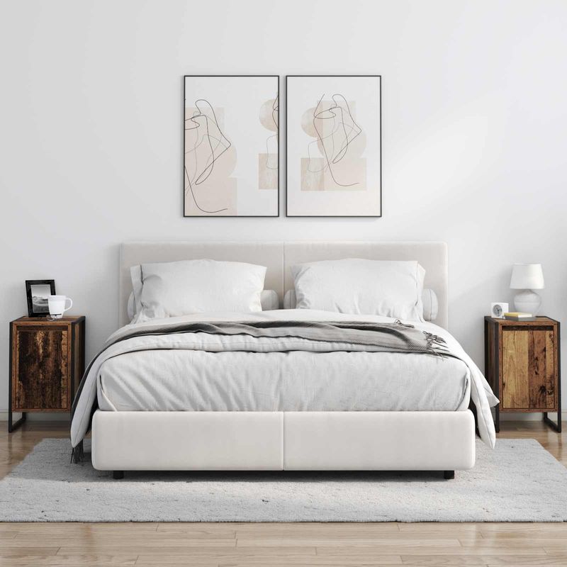 Casa si Gradina - Mobilier - Comode si corpuri - Noptiere - Noptiera 2 pcs Lemn Vechi 39,5 x 30 x 50 cm Lemn compozit - Infinity.ro