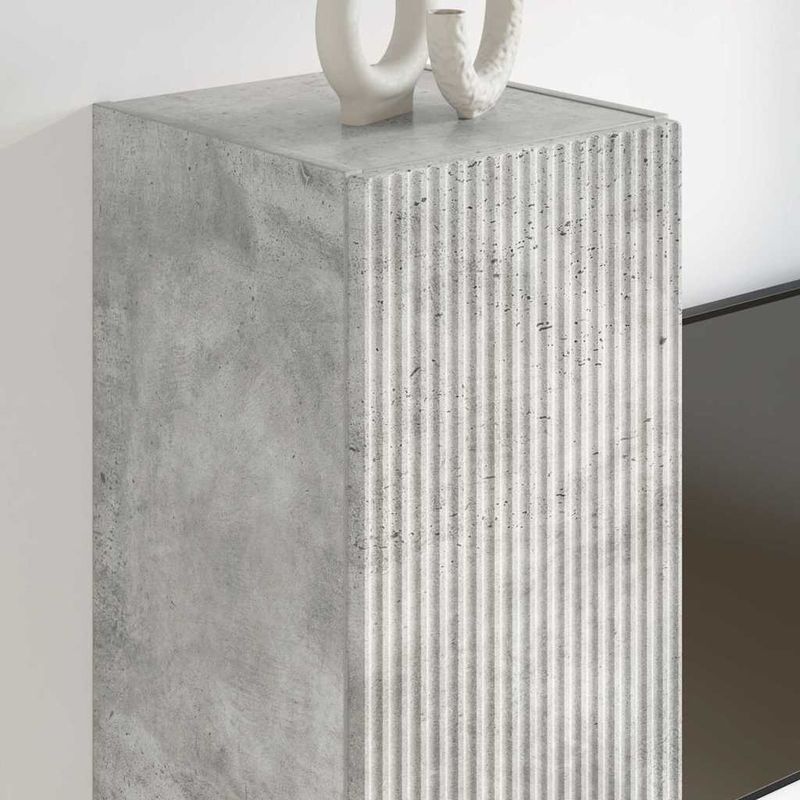 Casa si Gradina - Mobilier - Comode si corpuri - Comode - Dulap TV de perete 2 pcs Beton 30 x 31 x 100 cm Lemn compozit - Infinity.ro