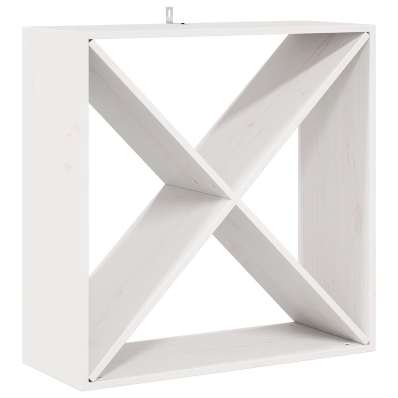 Casa si Gradina - Mobilier - Biblioteci si rafturi - Rafturi - Raft pentru vin 2 pcs Alb 62 x 25 x 62 cm Lemn de pin masiv - Infinity.ro