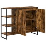 Casa si Gradina - Mobilier - Comode si corpuri - Comode - Dulap lateral Stejar fumuriu 96.5 x 30 x 75 cm Lemn compozit - Infinity.ro