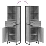Casa si Gradina - Mobilier - Comode si corpuri - Comode - Dulap pentru carti Gri Sonoma 43 x 36 x 150.5 cm Lemn compozit - Infinity.ro