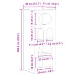 Casa si Gradina - Mobilier - Comode si corpuri - Comode - Bufet Stejar fumuriu 40 x 35 x 100,5 cm Lemn compozit - Infinity.ro