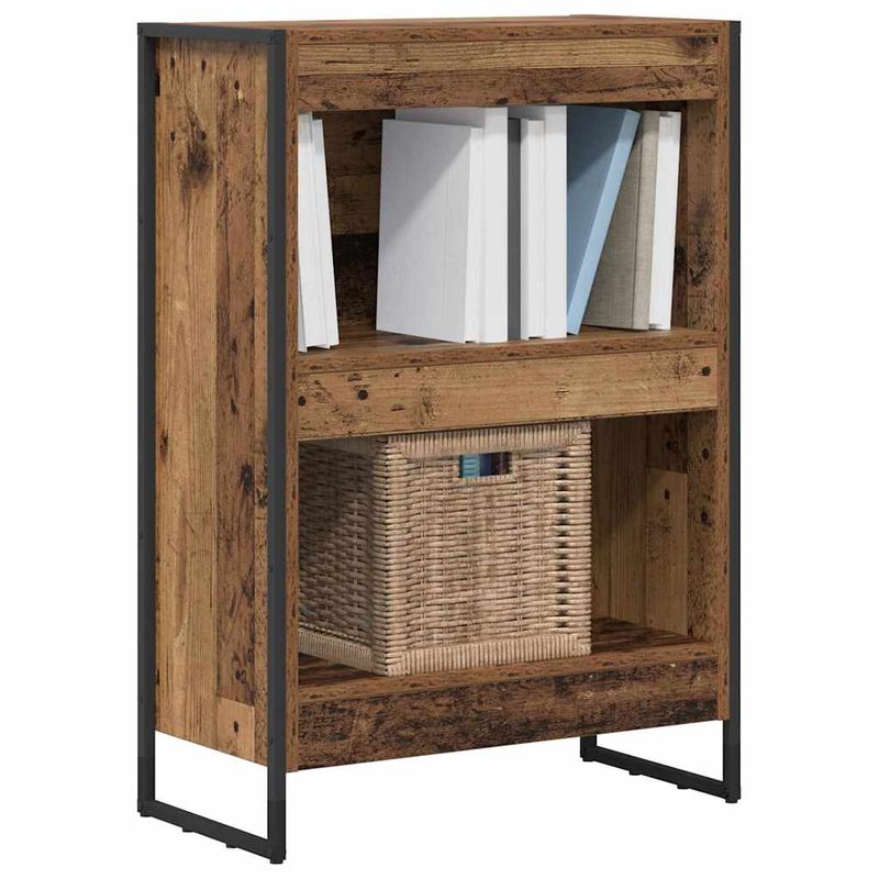 Casa si Gradina - Mobilier - Biblioteci si rafturi - Biblioteci - Dulap pentru carti Lemn Vechi 80 x 30 x 155 cm Lemn compozit - Infinity.ro