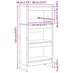 Casa si Gradina - Mobilier - Biblioteci si rafturi - Biblioteci - Dulap pentru carti Stejar fumuriu 80 x 30 x 155 cm - Infinity.ro