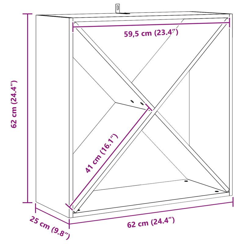 Casa si Gradina - Mobilier - Biblioteci si rafturi - Rafturi - Raft pentru vin 2 pcs Alb 62 x 25 x 62 cm Lemn de pin masiv - Infinity.ro