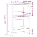 Casa si Gradina - Mobilier - Biblioteci si rafturi - Biblioteci - Dulap pentru carti Lemn Vechi 80 x 30 x 155 cm Lemn compozit - Infinity.ro