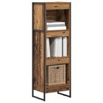 Casa si Gradina - Mobilier - Biblioteci si rafturi - Biblioteci - Dulap pentru carti Lemn Vechi 80 x 30 x 155 cm Lemn compozit - Infinity.ro