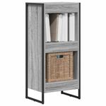 Casa si Gradina - Mobilier - Biblioteci si rafturi - Biblioteci - Dulap pentru carti Gri Sonoma 80 x 30 x 155 cm Lemn compozit - Infinity.ro