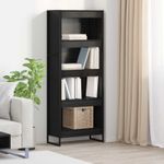 Casa si Gradina - Mobilier - Biblioteci si rafturi - Biblioteci - Dulap pentru carti Stejar Negru 80 x 30 x 155 cm Lemn compozit - Infinity.ro