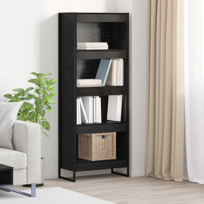Casa si Gradina - Mobilier - Biblioteci si rafturi - Biblioteci - Dulap pentru carti Stejar Negru 80 x 30 x 155 cm Lemn compozit - Infinity.ro