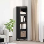 Casa si Gradina - Mobilier - Biblioteci si rafturi - Biblioteci - Dulap pentru carti Stejar Negru 80 x 30 x 155 cm Lemn compozit - Infinity.ro