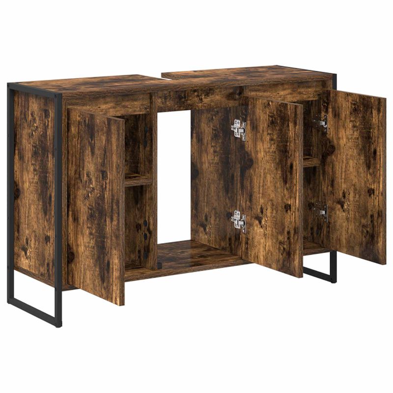 Casa si Gradina - Mobilier - Mobilier baie - Corpuri baie - Dulap de Baie Stejar fumuriu 90 x 30 x 60 cm Lemn compozit - Infinity.ro