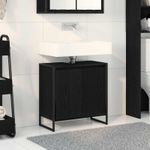 Casa si Gradina - Mobilier - Mobilier baie - Corpuri baie - Dulap de Baie cu usa Stejar Negru 60 x 30 x 60 cm Lemn compozit - Infinity.ro